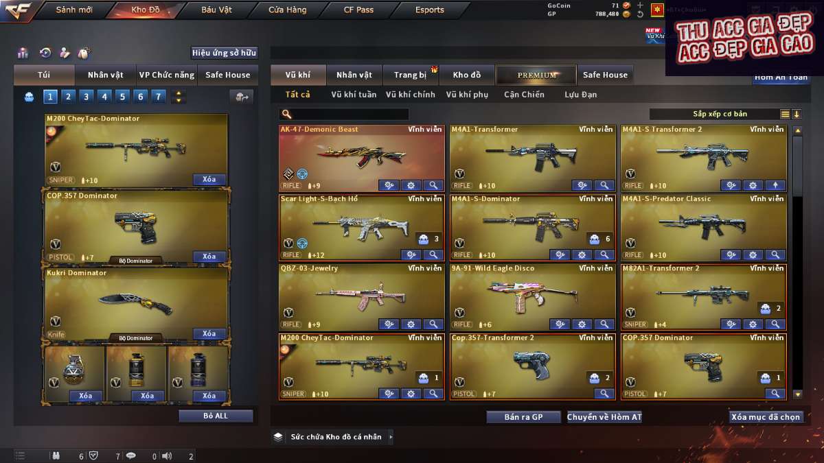 shop acc cf uy tin gia re
